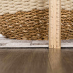 Benjy Beige Checkered Area Rug Hauteloom