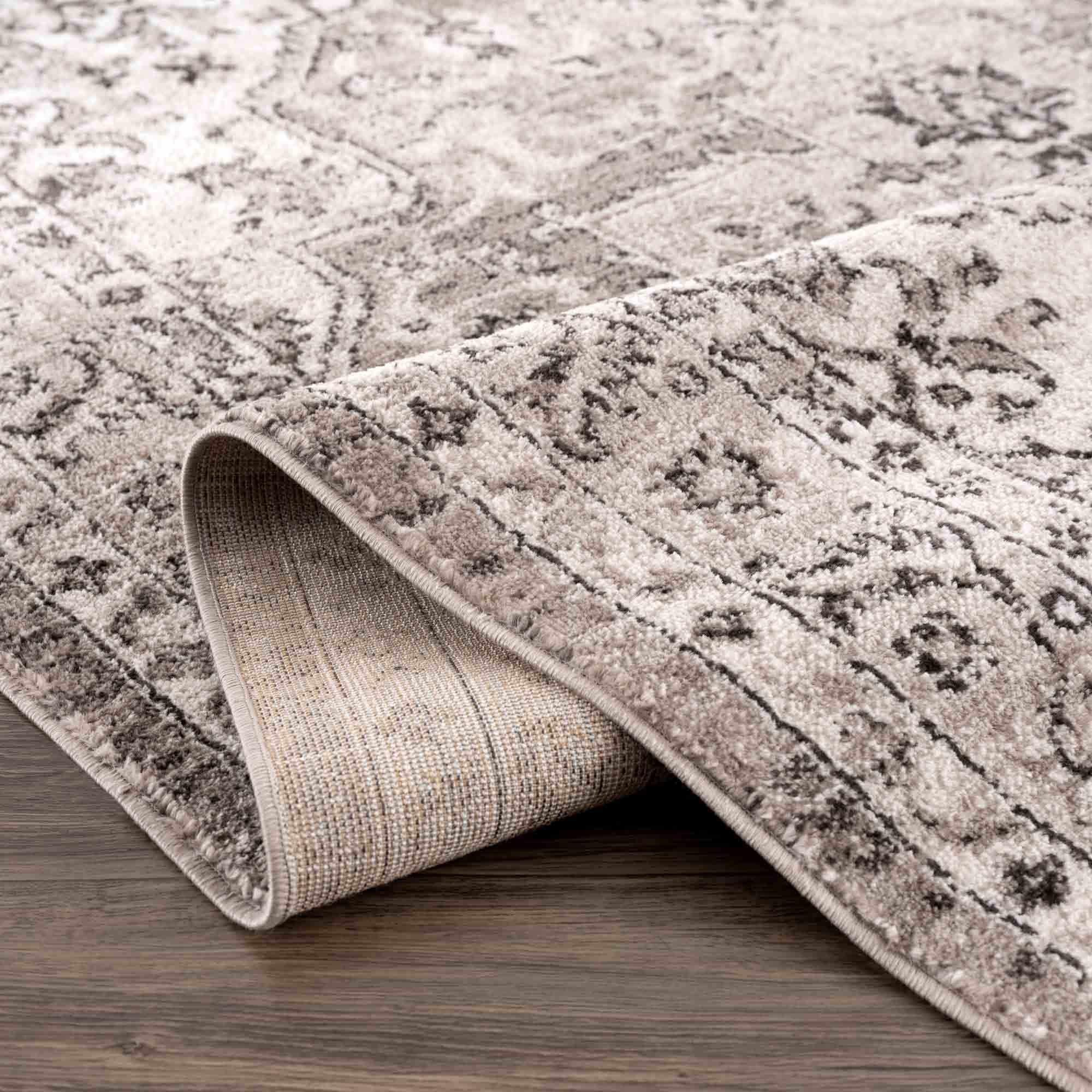 Albie Beige Area Rug Hauteloom