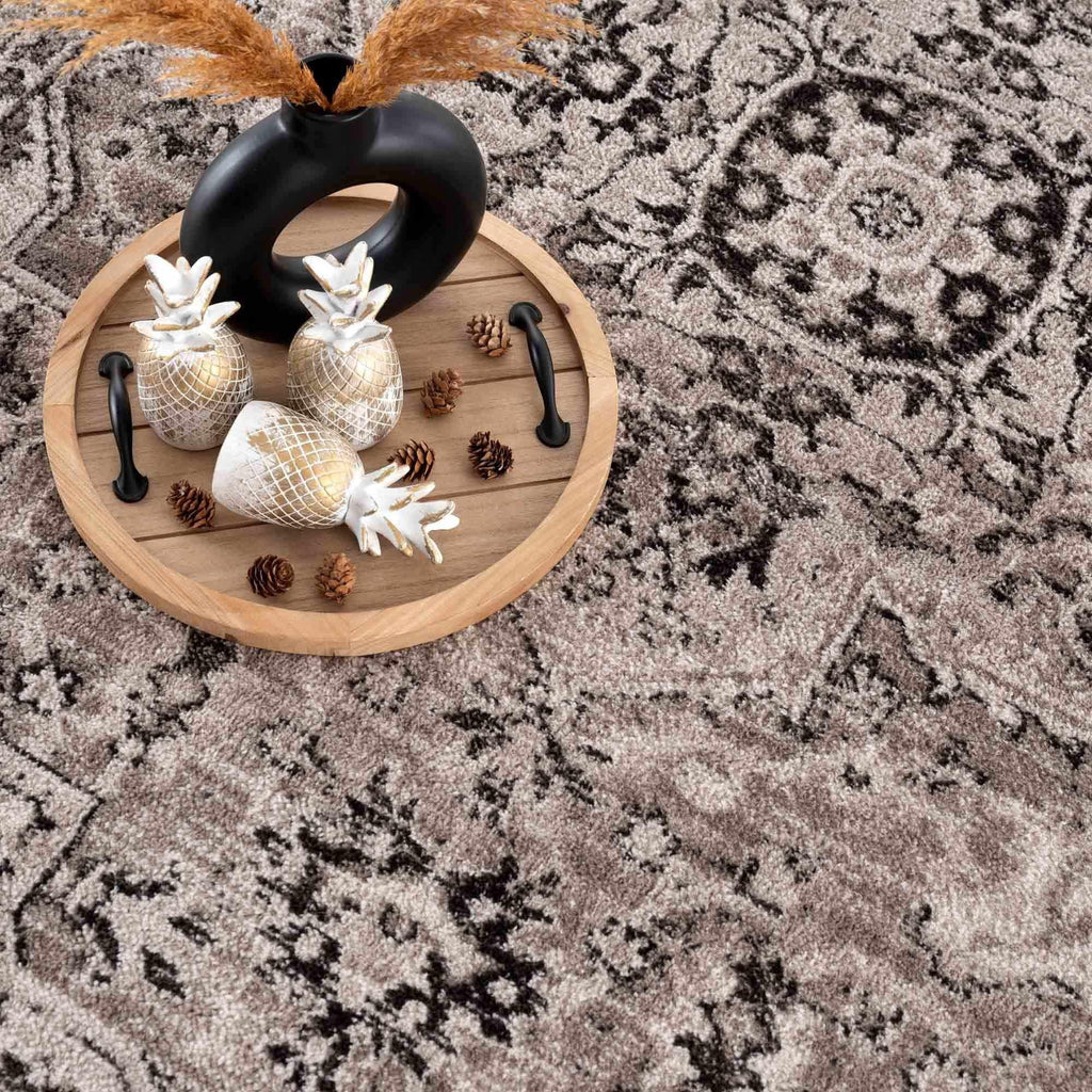 Albie Beige Area Rug Hauteloom