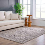 Albie Beige Area Rug Hauteloom