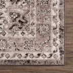 Albie Charcoal & Beige Area Rug Hauteloom