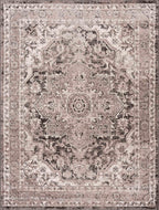 Albie Charcoal & Beige Area Rug Hauteloom