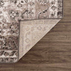 Albie Charcoal & Beige Area Rug Hauteloom