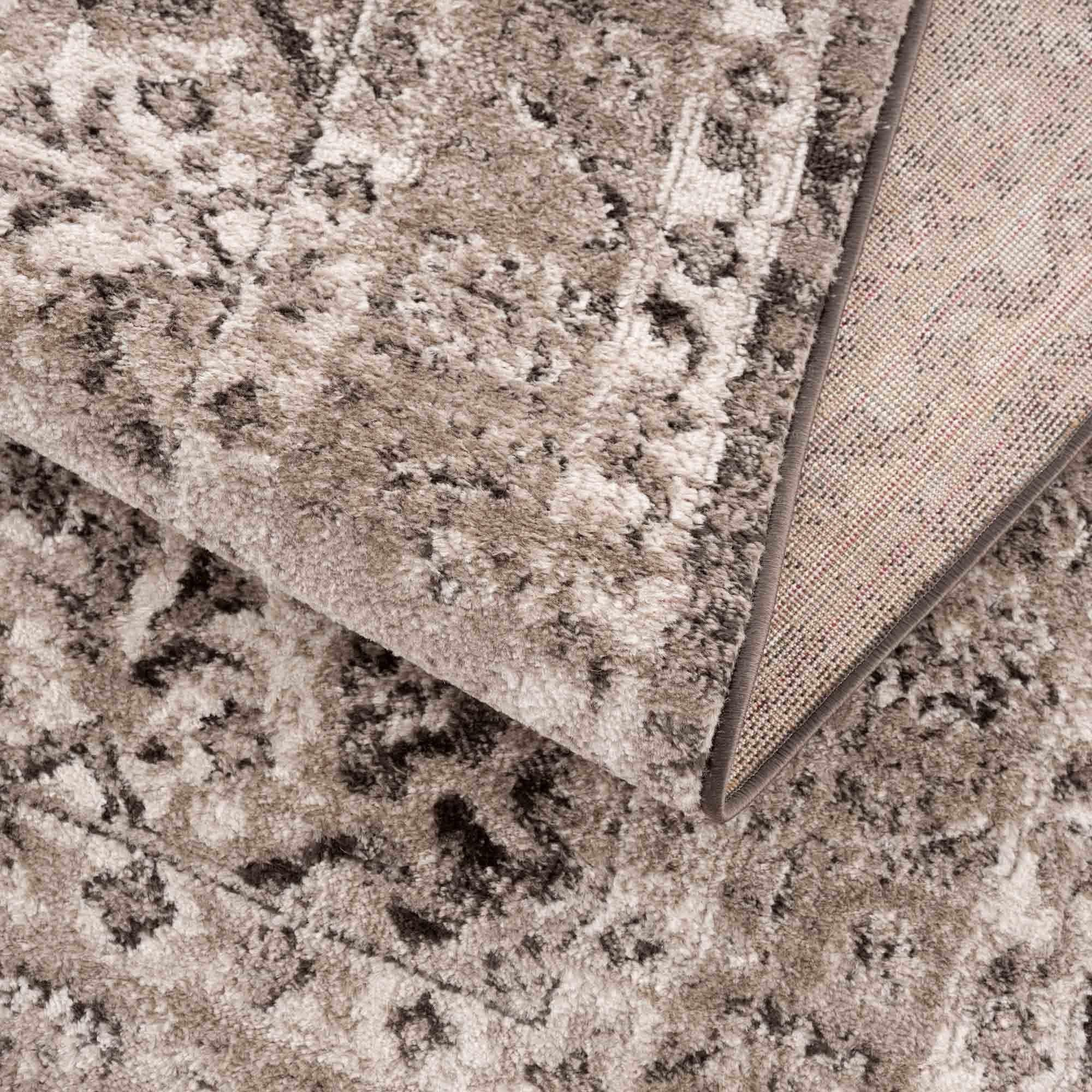 Albie Charcoal & Beige Area Rug Hauteloom