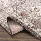 Albie Charcoal & Beige Area Rug Hauteloom