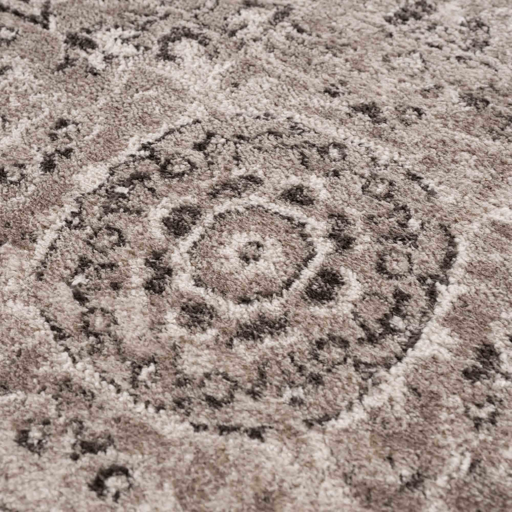 Albie Charcoal & Beige Area Rug Hauteloom