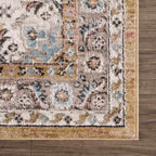 Albie Gold & Beige Area Rug Hauteloom