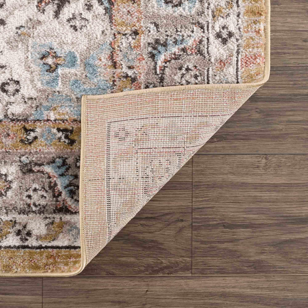 Albie Gold & Beige Area Rug Hauteloom