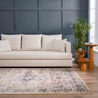 Albie Gold & Beige Area Rug Hauteloom