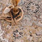 Albie Gold & Beige Area Rug Hauteloom