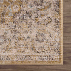 Anana Gold & Beige Area Rug Hauteloom