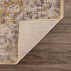 Anana Gold & Beige Area Rug Hauteloom
