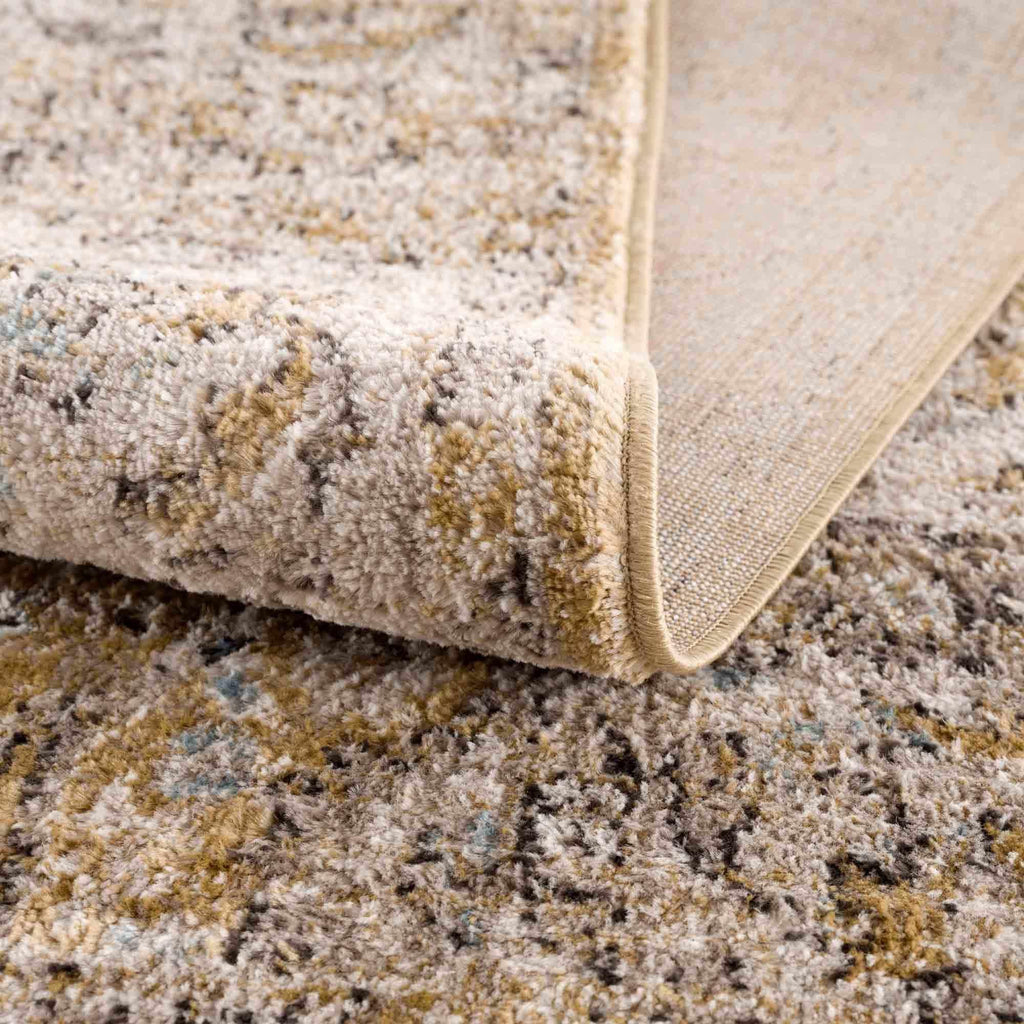 Anana Gold & Beige Area Rug Hauteloom