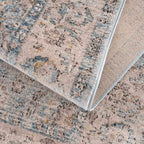 Anana Silver Blue & Beige Area Rug Hauteloom