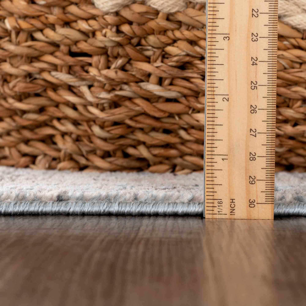 Anana Silver Blue & Beige Area Rug Hauteloom