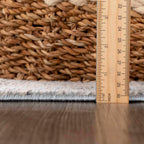 Anana Silver Blue & Beige Area Rug Hauteloom