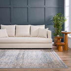Anana Silver Blue & Beige Area Rug Hauteloom