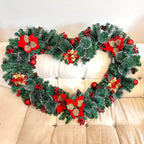 Luxury 9ft Artificial Christmas Garland with LED Lights - PVC Green Rattan, Red Flowers & Plastic Pine Cones - Battery Operated (AA), Ideal for Home, Stairs, Fireplace, Front Porch Decor, Christmas Decor House Of Avana [[SKU:HOA-FLR-015]]