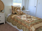 DaDa Bedding Country Rustic Camo Earthy Floral Sandy Beige Green Comforter Set (BM6118L-1) DaDalogy Bedding Collection