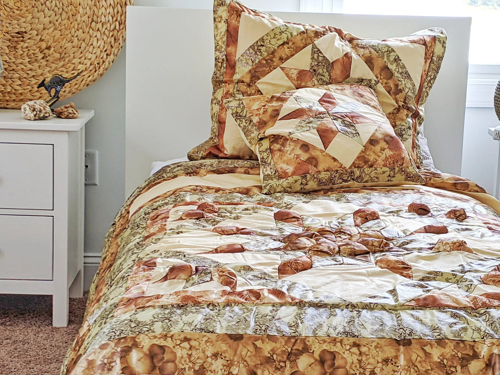 DaDa Bedding Country Rustic Camo Earthy Floral Sandy Beige Green Comforter Set (BM6118L-1) DaDalogy Bedding Collection