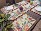 DaDa Bedding Vintage Romantic Roses Lovely Pink Floral Woven Tapestry Dining Table Runner (879)