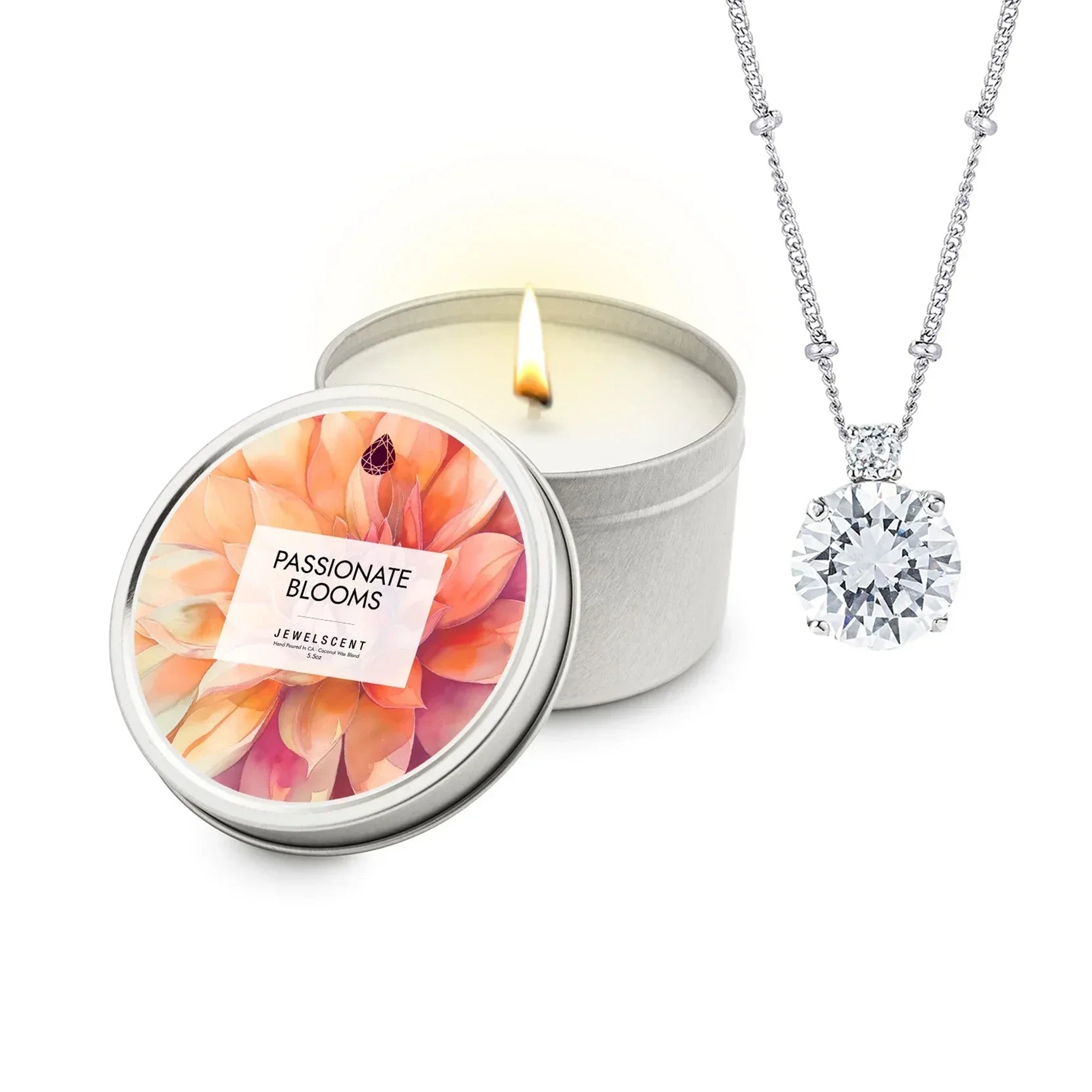 Passionate Blooms 5.5oz Tin Jewelry Candle JewelScent