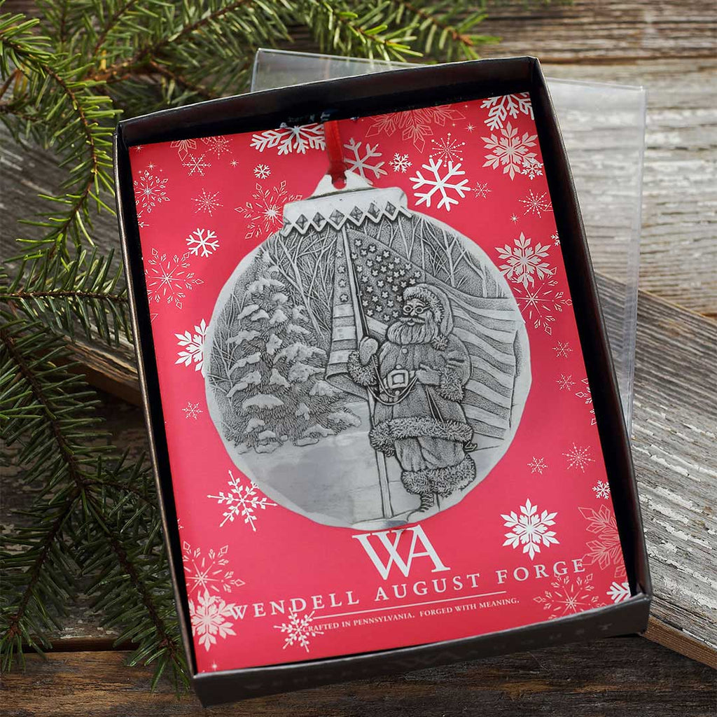 Patriotic Santa Ornament