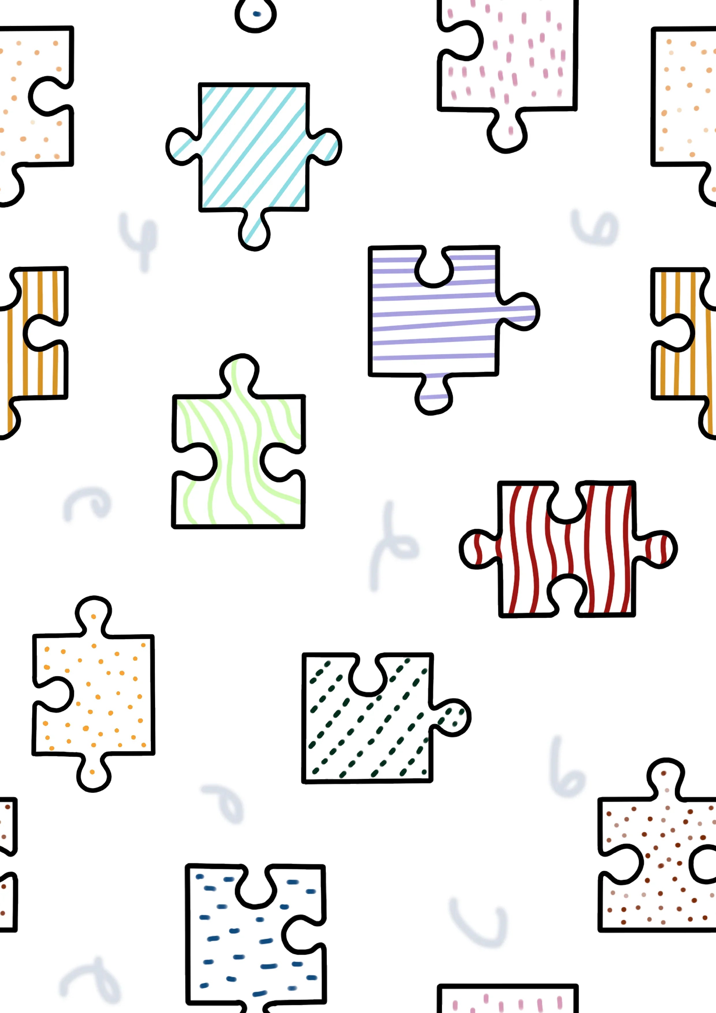 Patterned Puzzle Printed Canopy PushpLinen