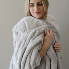 PATTERNED FAUX FUR THROW BLANKETS