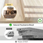 Paulownia Wood Centerpiece Tray with Tealight Holders & Beaded Accent, top view - House Of Avana [[SKU:HOA-CAN-050]]