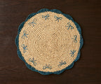 Payton James Handwoven Bow Placemats – Hand-Crocheted Raffia Palm Placemats – Unique Kitchen & Dining Table Decor – Handmade Tableware Payton James