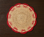 Payton James Handwoven Bow Placemats – Hand-Crocheted Raffia Palm Placemats – Unique Kitchen & Dining Table Decor – Handmade Tableware Payton James