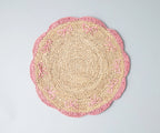 Payton James Handwoven Bow Placemats – Hand-Crocheted Raffia Palm Placemats – Unique Kitchen & Dining Table Decor – Handmade Tableware Payton James