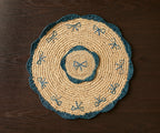 Payton James Handwoven Bow Placemats – Hand-Crocheted Raffia Palm Placemats – Unique Kitchen & Dining Table Decor – Handmade Tableware Payton James