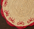 Payton James Handwoven Bow Placemats – Hand-Crocheted Raffia Palm Placemats – Unique Kitchen & Dining Table Decor – Handmade Tableware Payton James