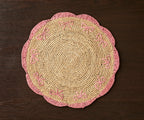 Payton James Handwoven Bow Placemats – Hand-Crocheted Raffia Palm Placemats – Unique Kitchen & Dining Table Decor – Handmade Tableware Payton James
