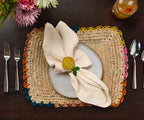 Lemon Napkin Ring – 3.5” Handwoven Iraca Palm – Artisan Summer Table Decor from Colombia Payton James