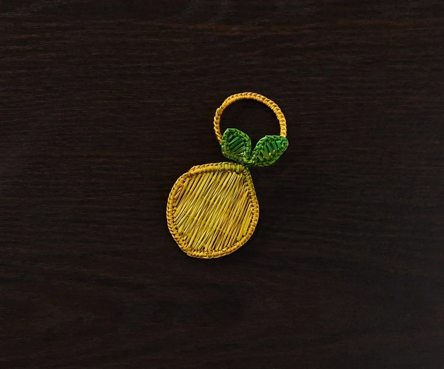 Lemon Napkin Ring – 3.5” Handwoven Iraca Palm – Artisan Summer Table Decor from Colombia Payton James