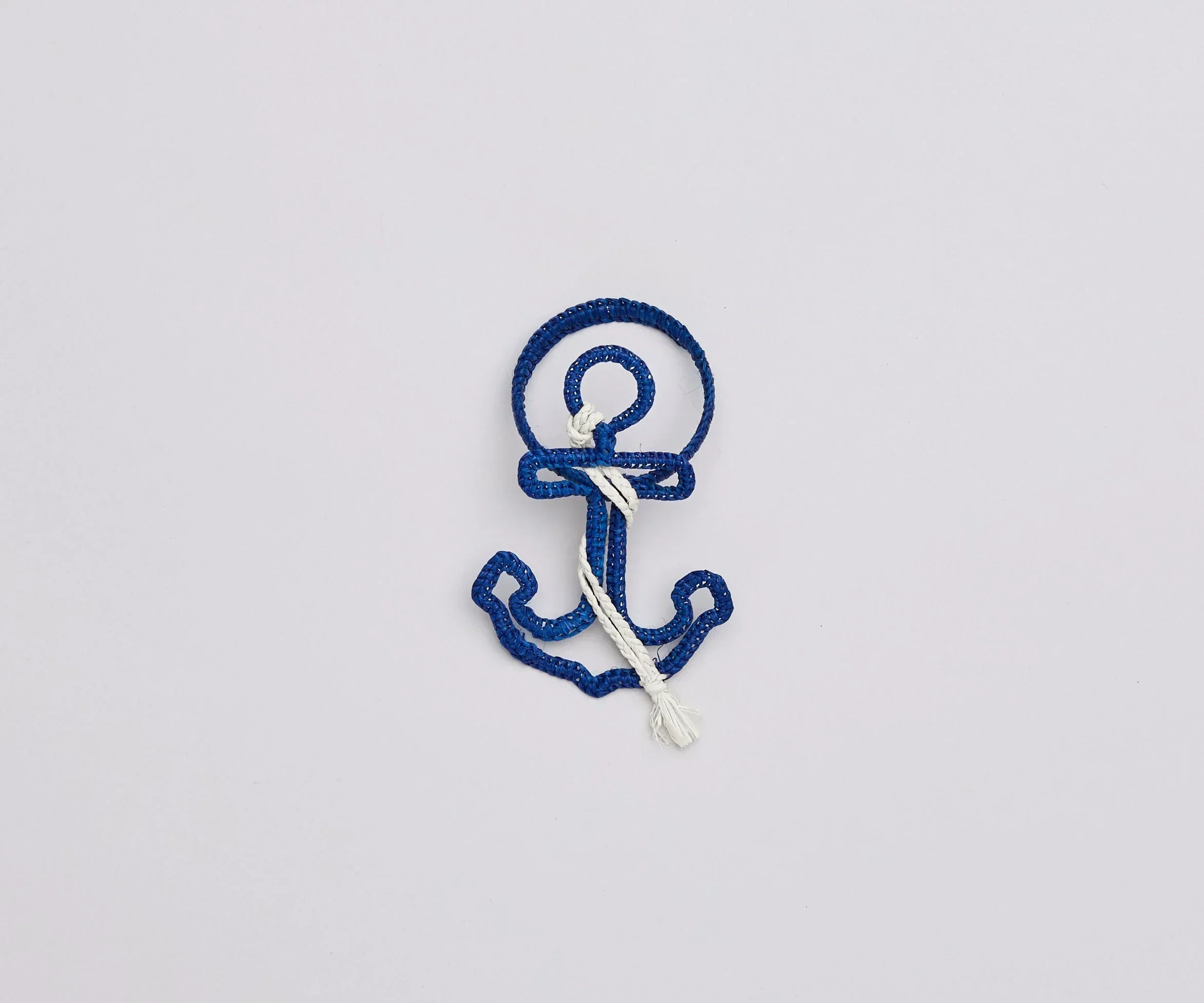 Nautical Anchor Napkin Rings – Coastal Table Decor, Handmade Raffia Napkin Holders, Set of 4 Blue and White Anchor Rings, Ocean Party Decor Payton James