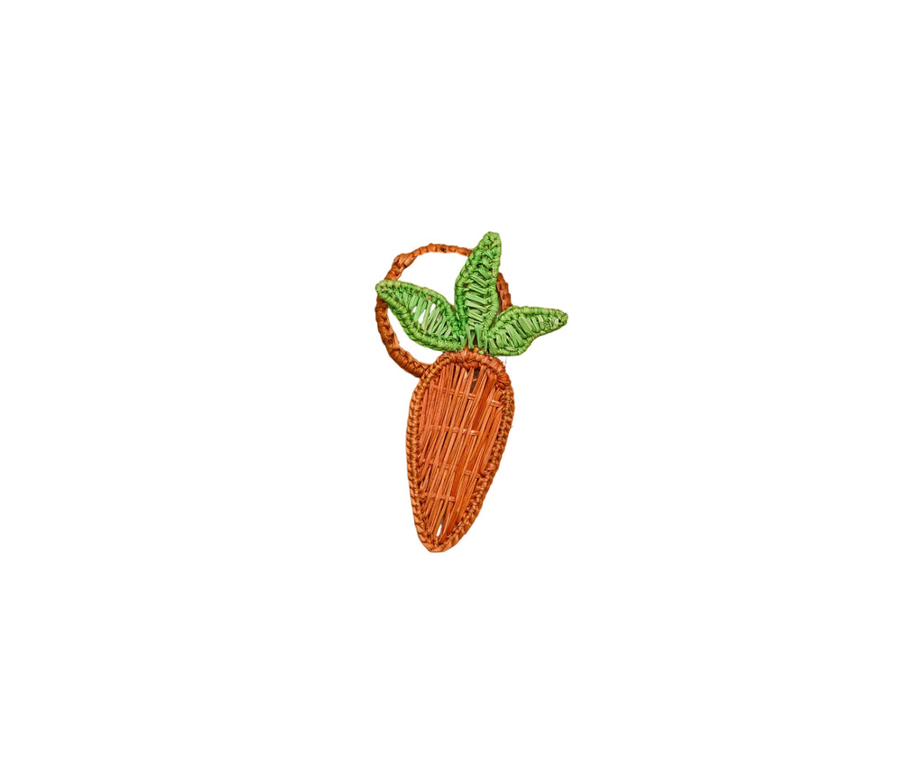Carrot Napkin Ring – 3.5” Handwoven Iraca Palm – Artisan Spring Table Decor from Colombia
