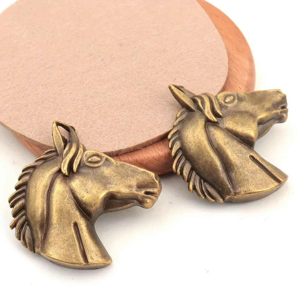 Pendant - Aged Metal Horse Head 5.1CM