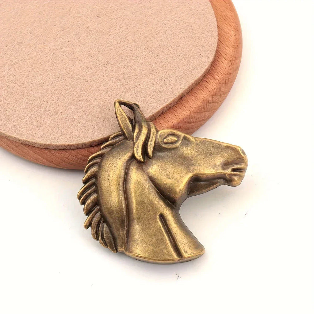 Pendant - Aged Metal Horse Head 5.1CM