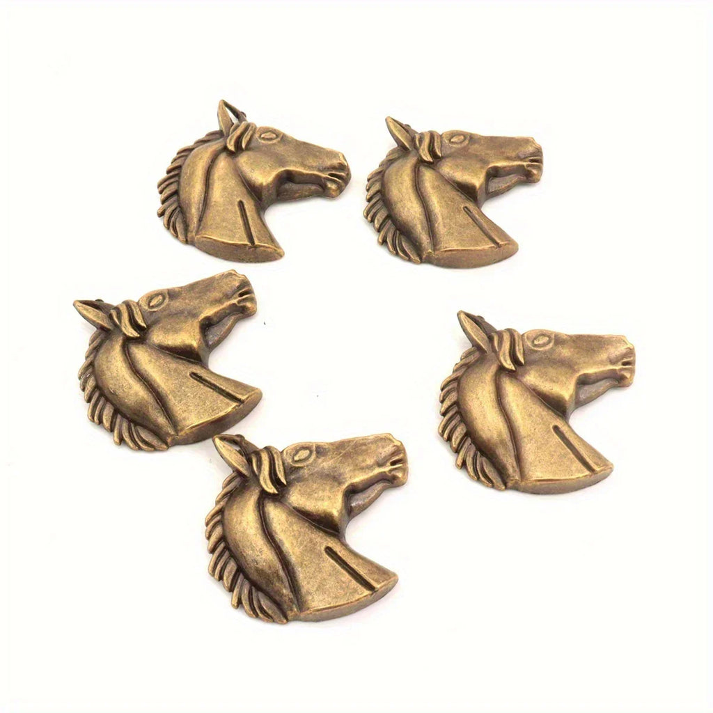 Pendant - Aged Metal Horse Head 5.1CM