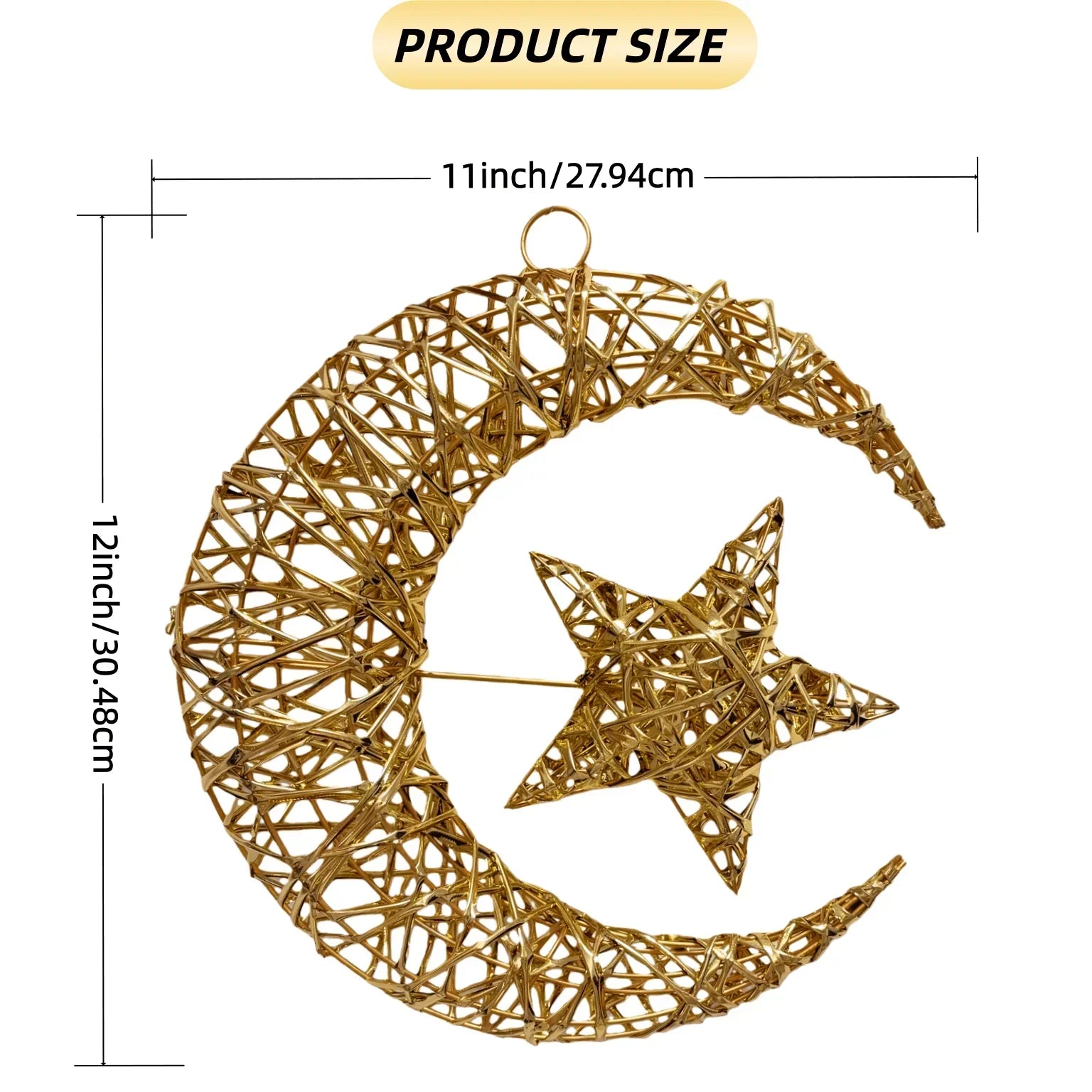 Pendant - Modern Metal Gold 12-Inch