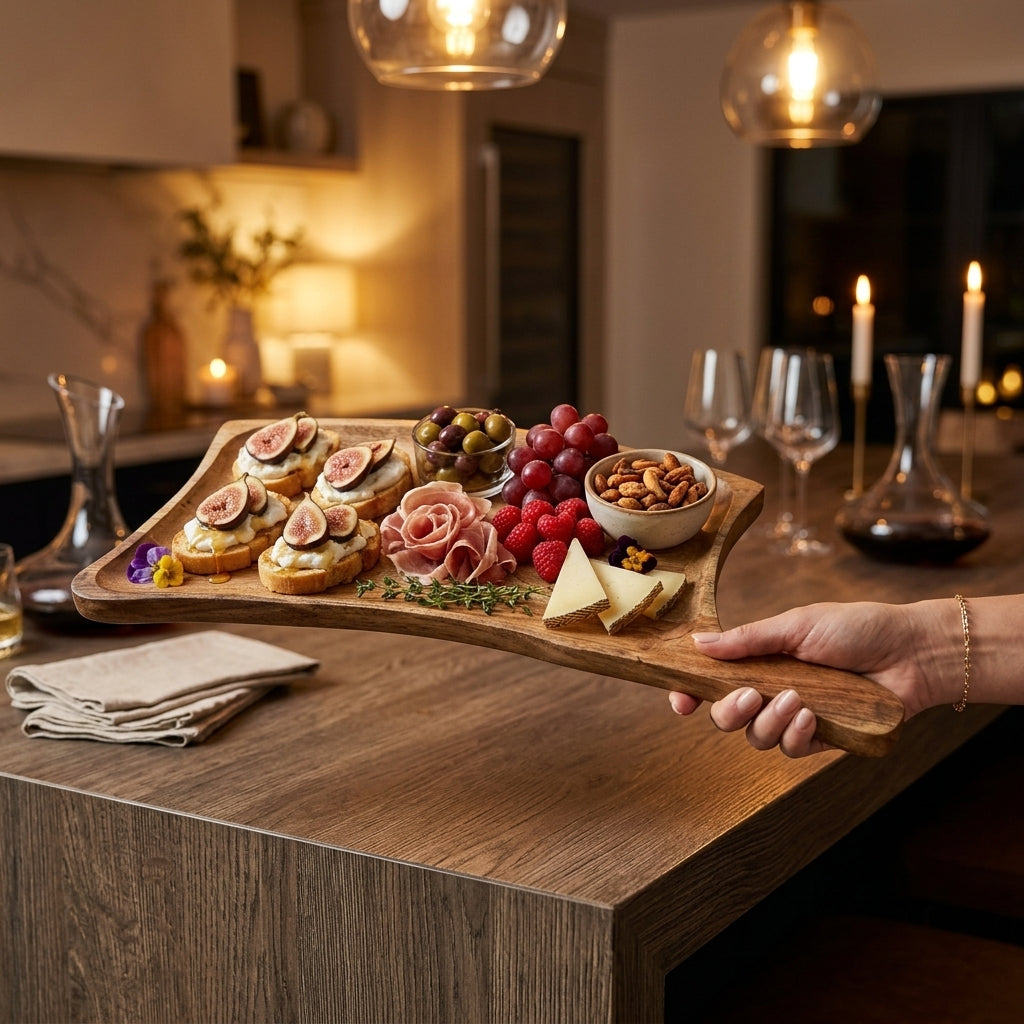 House of Avana Axe Shape Mango Wood Platter