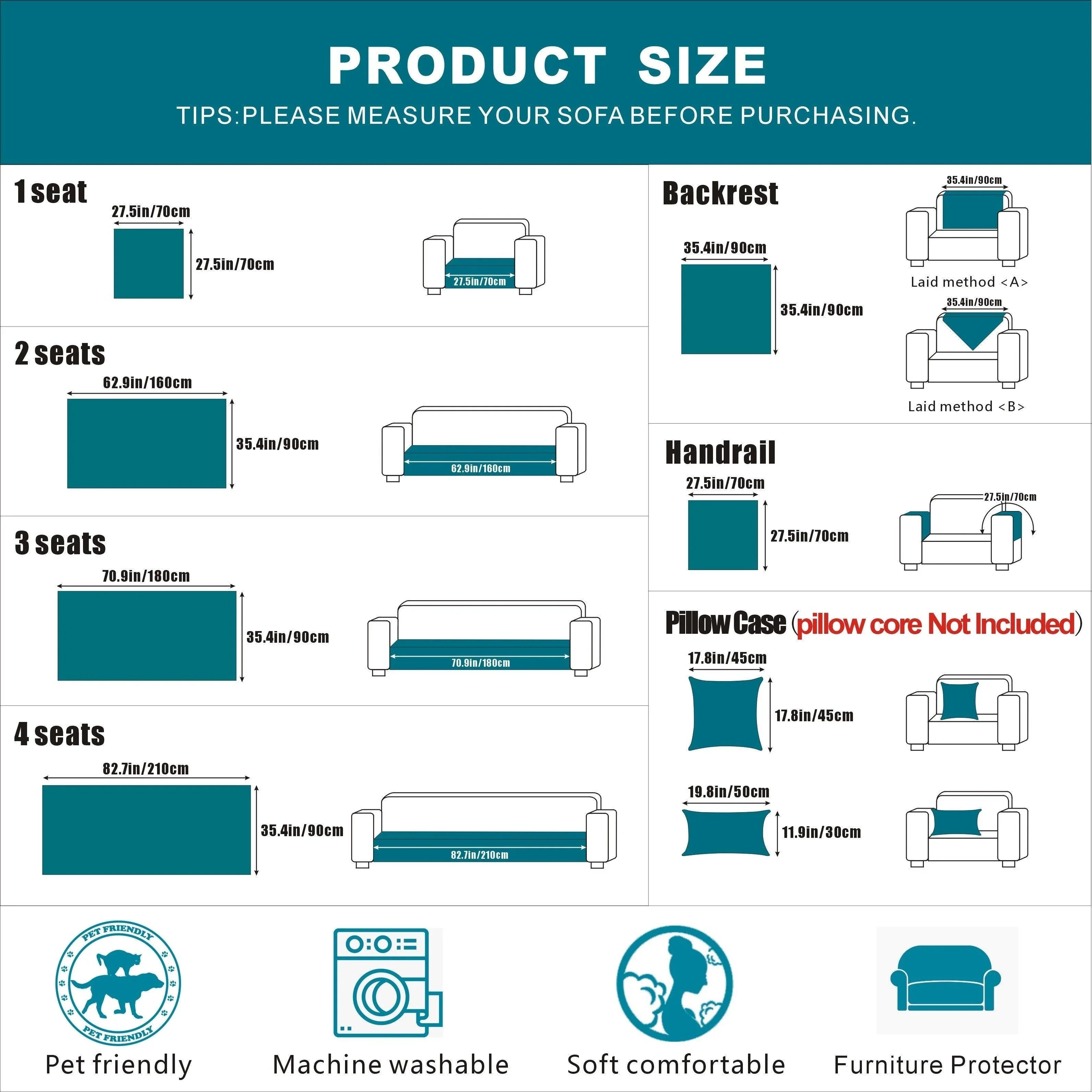 Pet-Friendly Couch Cover for Dogs, Non-Slip & Breathable topspet