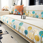 Pet Proof Couch Cover - Boho Chenille Sofa Cover with Tree Embroidery topspet
