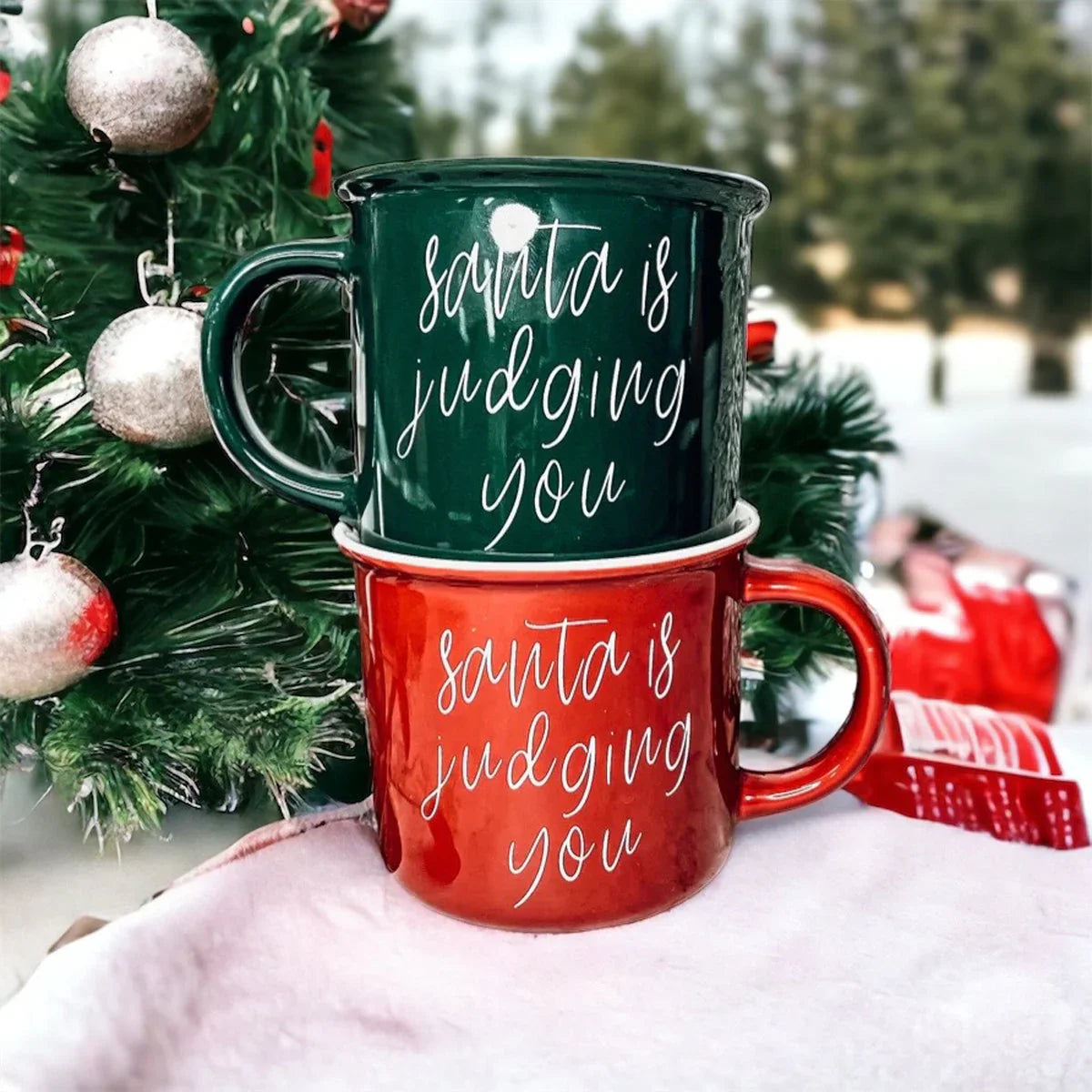 Santa is Judging Mug Gia Roma
