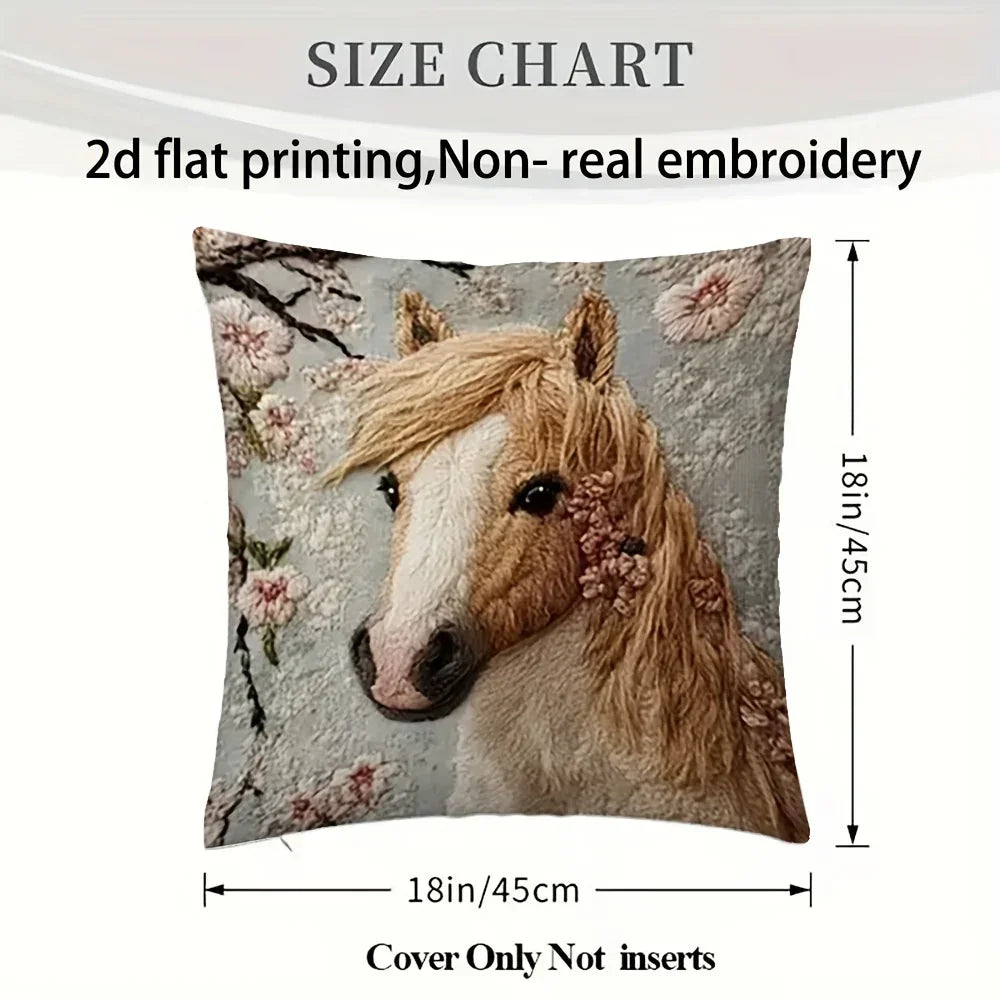 Pillow Cover - Dutch Horse Polyester 45cm
