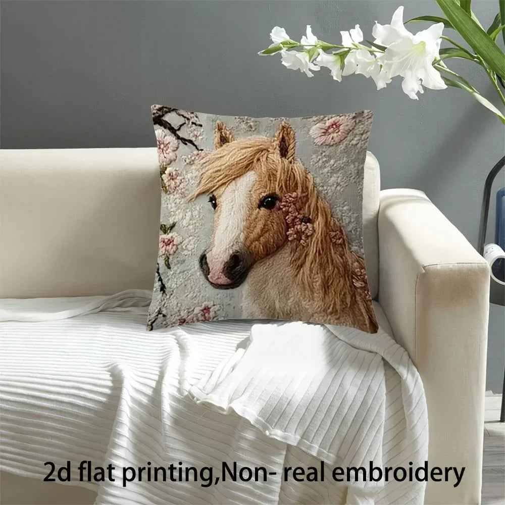 Pillow Cover - Dutch Horse Polyester 45cm